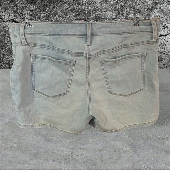 Womens Maternity Isabel Ingrid & Isabel Large 12 Stretch Blue Jean Shorts - Picture 2 of 2